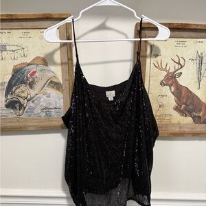 a new day Black Sequin Camisole
